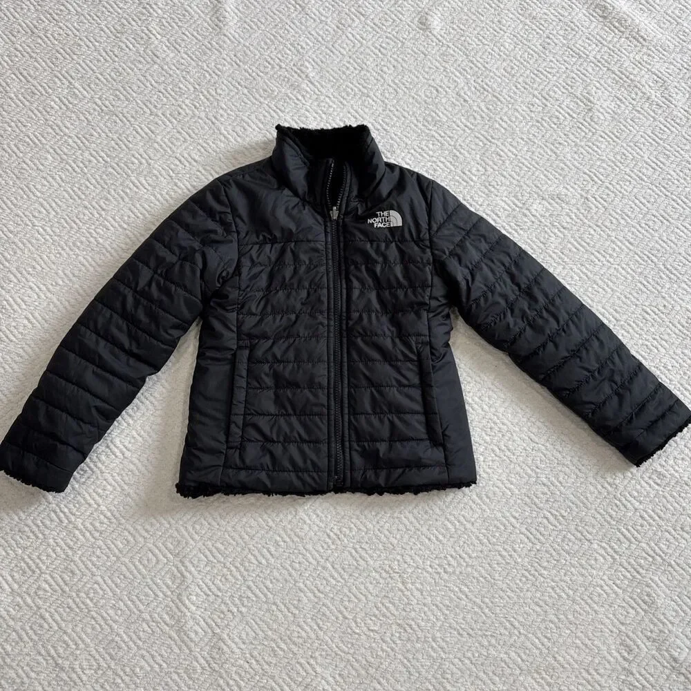 North Face black toddler Mossbud size  reversible Sz 6 puffer fleece  reversible